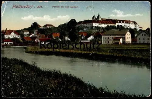 ALTE POSTKARTE MALLERSDORF-PFAFFENBERG PARTIE AN DER LABER AK Ansichtskarte postcard AK