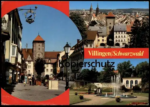 ÄLTERE POSTKARTE VILLINGEN-SCHWENNINGEN SCHWARZWALD Brunnen fountain fontaine AK Ansichtskarte cpa postcard