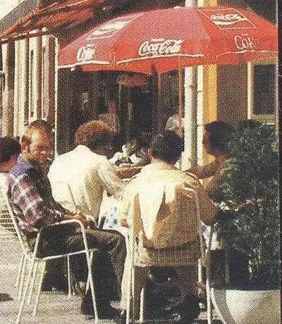 POSTKARTE VILLINGEN-SCHWENNINGEN RIETSTRASSE REKLAME STUTTGARTER HOFBRÄU BIER beer Langnese Coca Cola Coke Cocacola