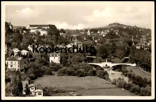 ÄLTERE POSTKARTE TÜBINGEN VON WESTEN PANORAMA 1955 Baden-Württemberg postcard cpa AK Ansichtskarte