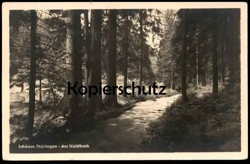 ÄLTERE POSTKARTE SCHÖNES THÜRINGEN AM WALDBACH Bach Thuringia Thuringe Wald tree forest arbre Ansichtskarte postcard cpa