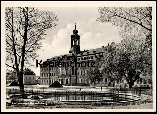 ÄLTERE POSTKARTE LANDESANSTALT HUBERTUSBURG Wermsdorf bei Oschatz Schloss castle chateau Ansichtskarte AK cpa postcard