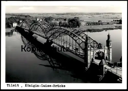 ÄLTERE POSTKARTE TILSIT KÖNIGIN-LUISE-BRÜCKE SOWETSK KALININGRAD Ostpreussen bridge pont cpa postcard AK Ansichtskarte
