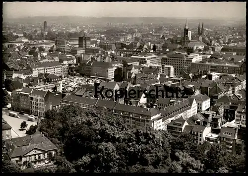 ÄLTERE POSTKARTE BLICK AUF DÜSSELDORF PANORAMA TOTALANSICHT Markt marché market Ansichtskarte AK cpa postcard