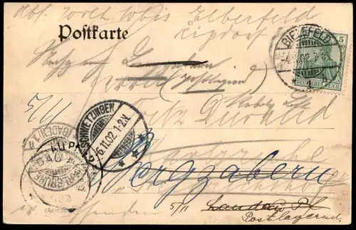 ALTE POSTKARTE BIELEFELD GRUSS AUS DEM WIENER CAFÉ rückseitig 5 ! Stempel postmark cachet postcard cpa AK Ansichtskarte