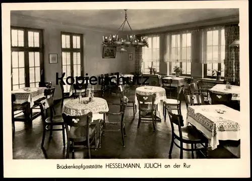 ALTE POSTKARTE JÜLICH AN DER RUR BRÜCKENKOPF GASTSTÄTTE HESSELMANN cpa postcard AK Ansichtskarte