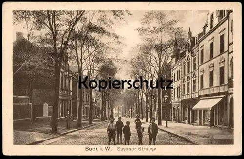 ALTE POSTKARTE GELSENKIRCHEN BUER ESSENER STRASSE ESSENERSTRASSE KINDER Schüler enfants pupil Ansichtskarte cpa postcard