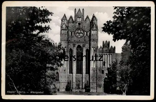 ÄLTERE POSTKARTE KLOSTER CHORIN WESTGIEBEL Britz-Chorin-Oderberg Ldkr. Barnim couvent abbey Ansichtskarte cpa postcard