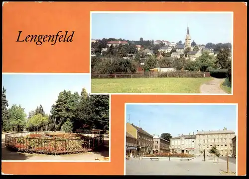 ÄLTERE POSTKARTE LENGENFELD IM VOGTLAND Teilansicht Stadtpark Markt Kreis Reichenbach AK Ansichtskarte cpa postcard