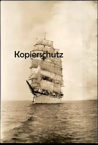 ALTE FOTO KARTE SCHULSCHIFF DEUTSCHLAND FLENSBURG SEGELSCHIFF SCHIFF Förde clipper sailing ship cpa photo postcard Karte