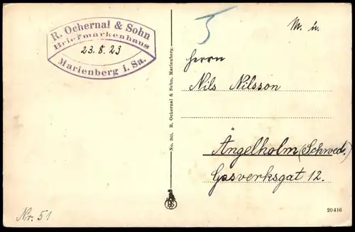 ALTE POSTKARTE POBERSHAU IM ERZGEBIRGE UNTERDORF MIT KIRCHE BRIEFMARKENHAUS OCHERNAL MARIENBERG SACHSEN AK postcard cpa