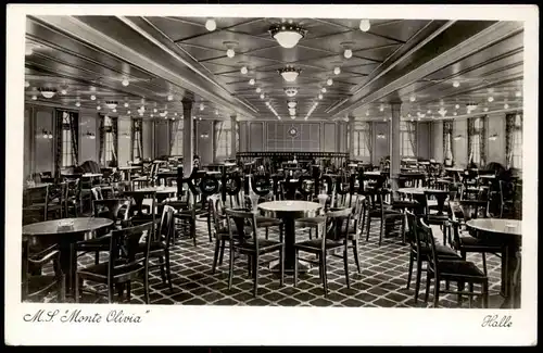 ALTE POSTKARTE DAMPFER M.S. MONTE OLIVIA HALLE STEAMER SHIP STEAMSHIP SCHIFF AK Ansichtskarte postcard cpa