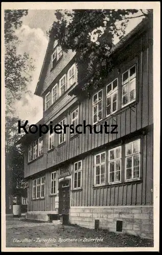 ÄLTERE POSTKARTE CLAUSTHAL-ZELLERFELD APOTHEKE in Zellerfeld  pharmacy pharmacie AK Ansichtskarte cpa postcard