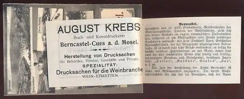 ALTE POSTKARTE FÜHRER DURCH BERNKASTEL SYSTEMKARTE Leporello Berncastel Bernkastel-Kues carte à systeme cpa postcard