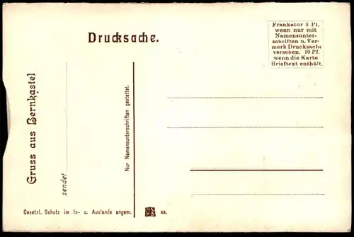 ALTE POSTKARTE FÜHRER DURCH BERNKASTEL SYSTEMKARTE Leporello Berncastel Bernkastel-Kues carte à systeme cpa postcard