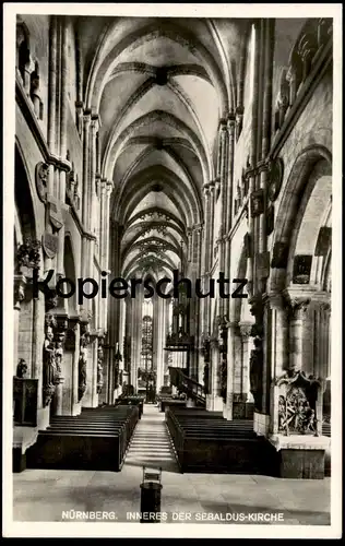 ALTE POSTKARTE NÜRNBERG SEBALDUSKIRCHE INNERES interior view vue de l'intérieure Ansichtskarte postcard cpa AK Kirche