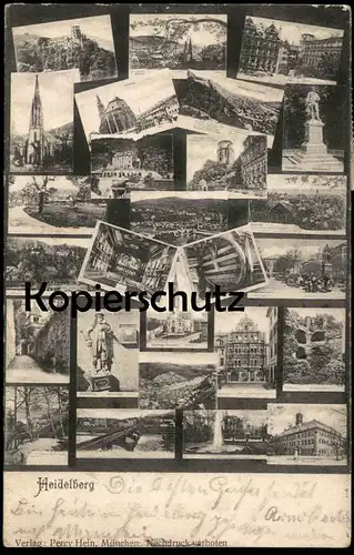 ALTE MIKROSKOP POSTKARTE HEIDELBERG MIKROSKOPANSICHT Mikroskopkarte Ansichtskarte AK postcard cpa