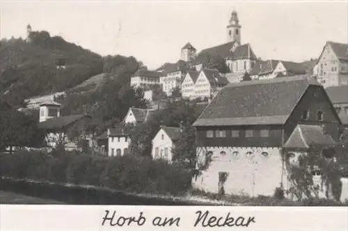 ALTE POSTKARTE GRUSS AUS HORB AM NECKAR PARTIE AM KANAL IHLINGER TOR GESAMTANSICHT Ansichtskarte AK postcard cpa