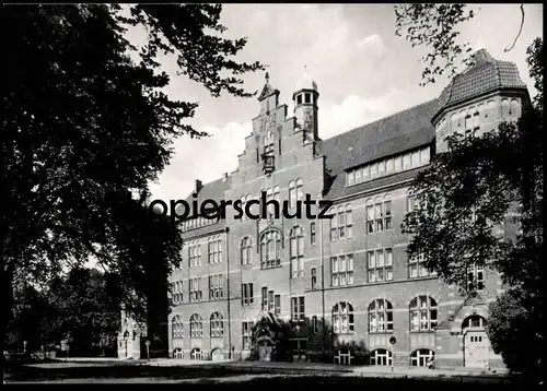 ÄLTERE POSTKARTE FLENSBURG STÄDTISCHES MUSEUM ANSICHT VON WESTEN Ansichtskarte AK postcard cpa
