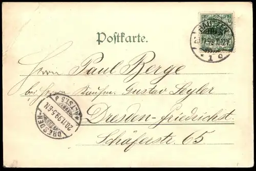 ALTE POSTKARTE GRUSS AUS BAUTZEN 1899 Totalansicht Gesamtansicht Total Sachsen AK Ansichtskarte postcard cpa