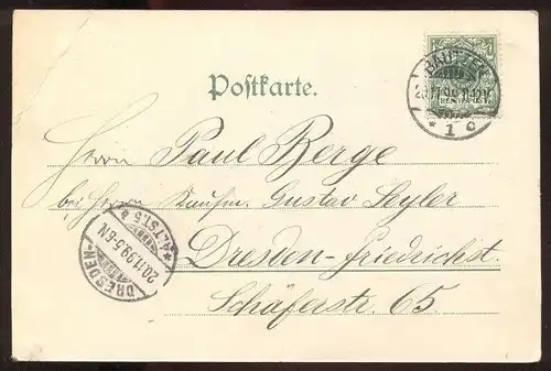 ALTE POSTKARTE GRUSS AUS BAUTZEN 1899 Totalansicht Gesamtansicht Total Sachsen AK Ansichtskarte postcard cpa