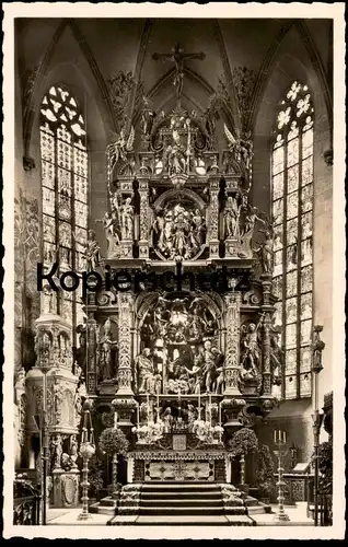 ÄLTERE POSTKARTE ST. NIKOLAUS MÜNSTER ÜBERLINGEN ALTAR JÖRG ZIRN Engel Madonna Maria Jesus autel La Vierge cpa postcard