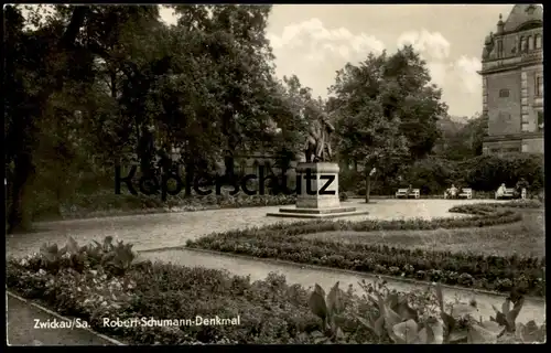 ÄLTERE POSTKARTE ZWICKAU ROBERT-SCHUMANN-DENKMAL Komponist composer maestro monument AK Ansichtskarte cpa postcard