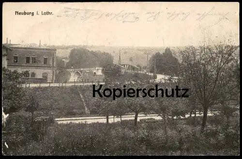 ALTE POSTKARTE NEUBURG LOTHRINGEN PANORAMA Novéant-sur-Moselle Novéant  Stempel Ortskommando Pagny postcard cpa Feldpost