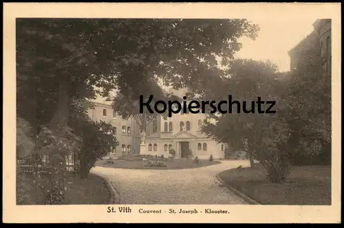 ALTE POSTKARTE SANKT VITH SAINT VITH COUVENT ST. JOSEPH KLOOSTER Kloster postcard cpa Ansichtskarte AK