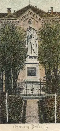 ALTE POSTKARTE WARENDORF LEHRERSEMINAR OVERBERG DENKMAL Seminar Schule school monument Statue Ansichtskarte AK postcard