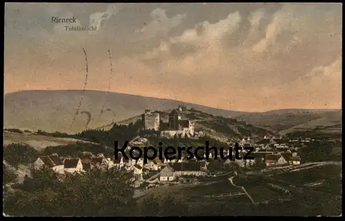 ALTE POSTKARTE RIENECK TOTALANSICHT 1925 Total bei Gemünden Gräfendorf Burgsinn Fellen Ansichtskarte AK postcard cpa