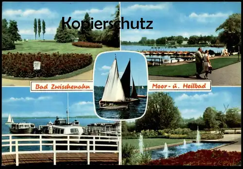 POSTKARTE BAD ZWISCHENAHN MOOR- & HEILBAD Schiff Schiffe ship ships Rosen Rose Ehepaar couple Ansichtskarte postcard cpa