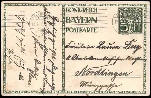ALTE POSTKARTE KÖNIGREICH BAYERN JUBILÄUM LUITPOLD 1821 - 1911 GANZSACHE SIGN. DIEZ Stempel Regensburg Kutsche postcard