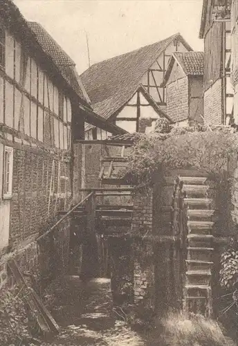 ALTE POSTKARTE NIEDERAULA ALTE MÜHLE WASSERMÜHLE FACHWERK Bauernhaus moulin molen mill Kreis Hersfeld Ansichtskarte AK