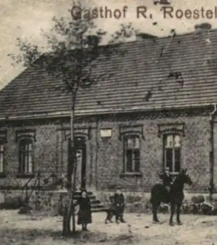 ALTE POSTKARTE GRUSS AUS GROSS KIRSCHBAUM Motorrad motorbike moto Jemiolow Lagow Petersdorf Lebus Oststernberg Neumark
