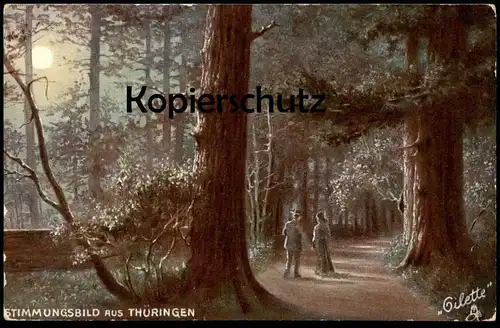 ALTE POSTKARTE STIMMUNGSBILD AUS THÜRINGEN FRIEDRICHRODA RAPHAEL TUCK'S OILETTE No. 190 B Paar Couple cpa postcard Tucks