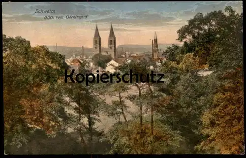 ALTE POSTKARTE SCHWELM BLICK VOM GÖCKINGHOF PANORAMA Ansichtskarte AK cpa postcard