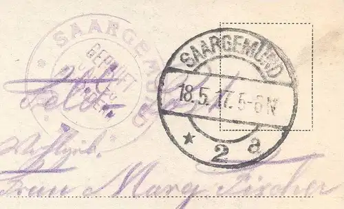 ALTE POSTKARTE SAARGEMÜND LOTHRINGEN LORRAINE SARREGUEMINES NEUE BRÜCKE Prüfstempel Feldpost cachet cpa postcard AK