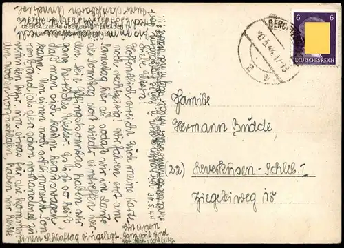 ALTE POSTKARTE DER PLATTERHOF OBERSALZBERG ÜBER BERCHTESGADEN EMPFANGSHALLE 1944 Hans Brandner postcard AK Ansichtskarte