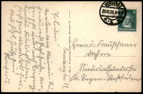 ALTE POSTKARTE BRANDUNG AM BODENSEE STEMPEL KONSTANZ 29.10.1928 Wolken Wellen waves ondulation nuages moutons clouds