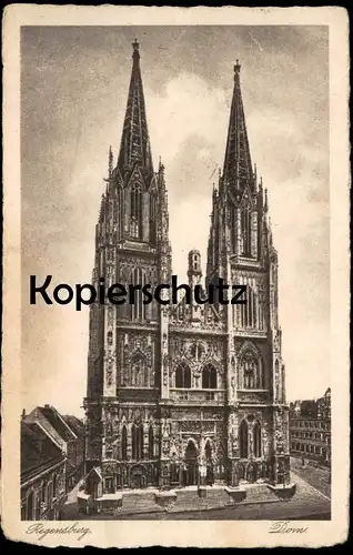 ALTE POSTKARTE REGENSBURG DOM 1951 Kirche church église Ansichtskarte AK cpa postcard