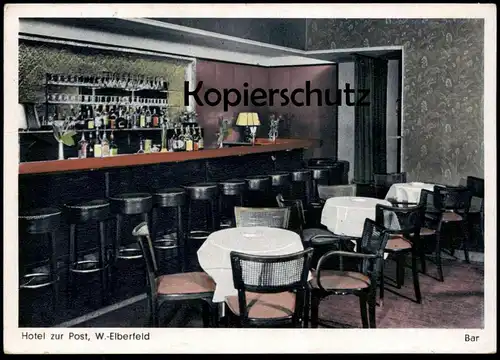 ALTE POSTKARTE WUPPERTAL ELBERFELD HOTEL ZUR POST BESITZER JOS. AHN BAR FELDPOST 1942 Ansichtskare AK cpa postcard