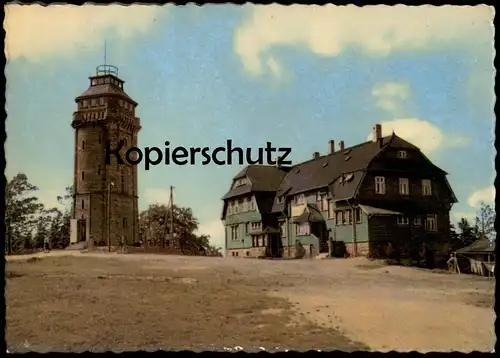ÄLTERE POSTKARTE AUERSBERG HOG WISMUT BERGHOTEL UND AUSSICHTSTURM bei Johanngeorgenstadt Turm Tower Ansichtskarte AK cpa
