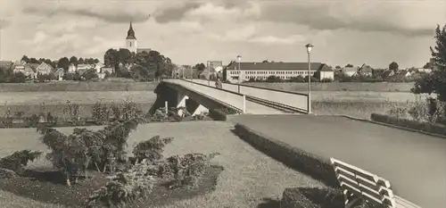 ÄLTERE POSTKARTE GREVEN WESTFALEN BRÜCKE ÜBER DIE EMS 1961 bridge pont Ansichtskarte AK cpa postcard