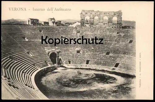 ALTE POSTKARTE VERONA INTERNO DELL' ANFITEATRO Teatro Theater Theatre Amphitheater amphitheatre Arena cpa postcard AK