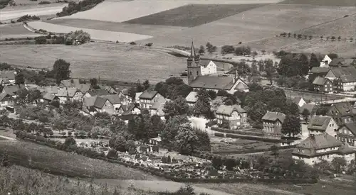 ÄLTERE POSTKARTE VELMEDE TOTALANSICHT Bestwig bei Arnsberg Sauerland Friedhof cemetery graveyard cimetière postcard