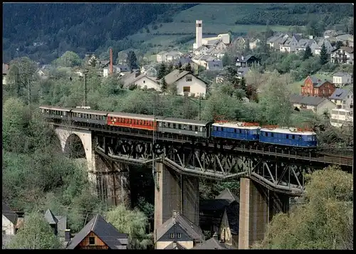 POSTKARTE SCHNELLZUGLOKOMOTIVEN E18 03 E18 047 SONDERZUG IN LUDWIGSSTADT Train Zug Railway Eisenbahn Lokomotive