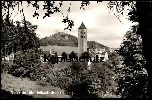 ÄLTERE POSTKARTE GEROLSTEIN EIFEL ERLÖSERKIRCHE MIT AUBERG Kirche church église Ansichtskarte AK cpa postcard