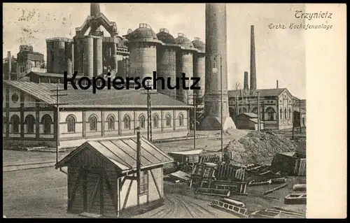 ALTE POSTKARTE TRZYNIETZ TRINEC TRZYNIEC ERZHERZOGLICHE HOCHOFENANLAGE Hochofen furnace fourneau Mähren Schlesien Ceska