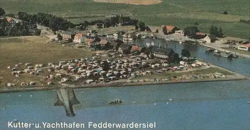 POSTKARTE FEDDERWARDERSIEL BURHAVE REGATTA HAFEN YACHTHAFEN MÖWEN KRABBENKUTTER KUTTER SEEHUND seal fishing postcard AK